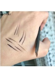 Loebig Professional Eye Makeup Brushes Flat Eyeliner Brush Angled Eyebrow Cosmetic Brush Outline Super Fine Make Up Brushes Set