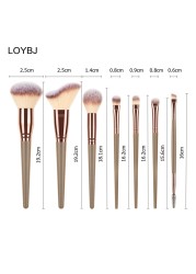 Loebig 5/7 Makeup Brushes Beauty Tool Set Cosmetic Powder Brushes Foundation Blush Contour Eye Shadow Eyebrow Lashes Make Up Brush