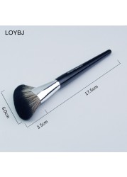 Loebig 72# Fan Contour Brush Professional Face Blush Highlighting Bronzer Contour Powder Brush Soft Synthetic Hair Sculpting Brushes