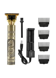 Professional Barber Hair Clipper Rechargeable Electric Finish Cutting Machine Beard Trimmer Cordless Shaver Corded