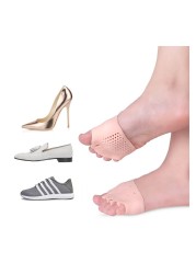 Silicone Forefoot Pads Toe Separator Cushion Pad Pain Relief Shoes Insoles Finger Toe Valgus Corrector Gel Pads Foot Care