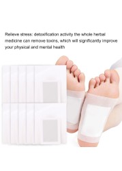 10pcs Natural Ingredients Anti-stress Cleansing Feet Sleeve Body Natural Foot Patches Detoxification Health Body Detox