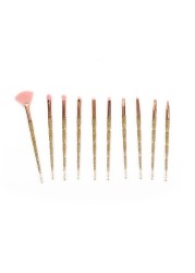 A0ND 10 Makeup Brushes Tool Set Cosmetic Powder Eye Shadow Foundation Blush Brushes Tools