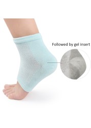 Colorful Cotton Socks Peds Anti-cracking Liner Heel Socks Soft Elastic Silicone Moisturizing Foot Skin Care Heel Foot Protection