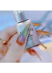 7ml rainbow holographic cat magnetic gel laser glitter magnetic gel varnish soak off uv gel nail gel