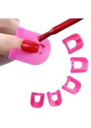 26pcs/set 10 Sizes G Curve Shape Nail Protector Lacquer Finger Shield Liquid Proof French Stickers Manicure Nail Clip