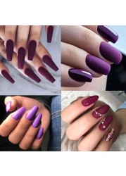 ur sugar 7.5ml purple color gel nail polish matte top coat semi permanent soak off nail art uv gel varnish all for manicure