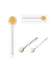 1pc Long Handle Nylon Bath Brush Soft Body Scrubber Exfoliator Shower Scrub Skin Massager Cleaning Brush Deep Cleaning Tool