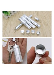 Pill Box 7 Grids 7 Days Weekly Medicine Pack Aluminum Alloy Medicine Tablet Splitter Dispenser Cotton Swab Regulator Waterproof