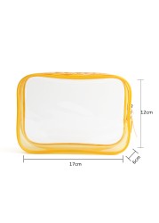 Transparent PVC Cosmetic Bag Women Zipper Clear Makeup Bags Beauty Travel Make Up Organizer Storage Bath Toilet Wash Bag