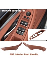 1pc For BMW 5 Series F10 F11 Beige Black Car Left Right Inside Interior Handle Panel Inner Door Pull Trim Cover