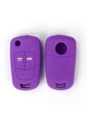 Hot Silicone Car Key Cover Case Shell Fob For Vauxhall Opel Corsa Astra Vectra Signum 2 Buttons Remote Key Shell