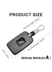 Carbon Fiber Remote Car Key Case For Renault Megane Koleos kadager Talisman Espace captour Clio Fob 2016-2020 car key cover