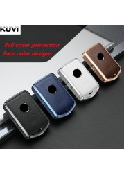 Alloy Leather Car Key Case Cover Shell Fob Volvo XC40 XC60 S90 XC90 V90 T5 T6 T8 Car Accessories