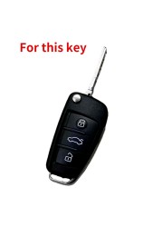 Silicone Flip Car Key Case Cover Remote Control Cover Protector For Audi A1 A3 A6 Q2 Q3 Q7 TT TTS R8 S3 S6 RS3 RS6 Accessories