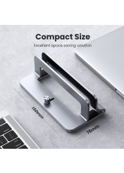 UGREEN Vertical Laptop Stand Holder for MacBook Air Pro Aluminum Foldable Notebook Stand Laptop Support MacBook Pro Tablet Stand