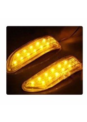 Amber LED Car Side Mirror Turn Signal Indicator Universal 2pcs Car Automatic Turn Signal Light Car Decorative Accessories