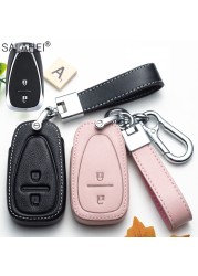 Leather For Car Key Case Auto Key Protection Cover For Chevrolet New Malibu XL Equinox Car Holder Shell Car Styling Accessories