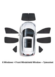 Sunshade For Tesla Model 3 2022 Car Accessories Side Window Sun Shade Privacy Louver Blinds Shade Net Rear Windshield