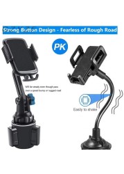 Adjustable Car Cup Holder Mobile Phone Mount Holder for Cell Phones Car Cup Phone Mount for Huawei Samsung