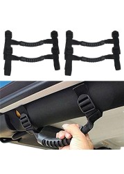 4pcs Adjustable Strap Easy to Install Driving Roll Bar Knob Stable Car Interior Auxiliary Replacement Parts For Jeep BJ40