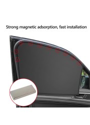 Magnetic Car Windshield Sunshade Front Rear Sun Shade Auto Window Curtain Cover UV Sun Protection Car Accessories