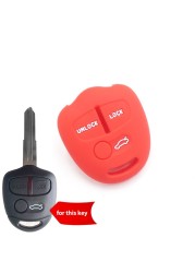 Silicone Car Key Case For Mitsubishi Outlander XL Space Star Ash ASX Lancer L200 3 Buttons Keys Cover Fob Protection Accessories