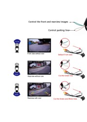 Smartour 170 Degree Reversing Camera Fisheye Silver Lens HD Night Vision With Parking Line Car CCD Punch Front Rear View Camera