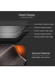 Car Center Console Wrap Kit Sticker Panel Matte Carbon Fiber Black For Tesla Model 3