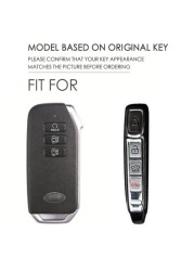 Luxury Car Key Cover Case Genuine Leather Keychain Accessories For Kia Ev6 Seltos K5 Sorento Mq4 7 Button Keyring Holder Shell