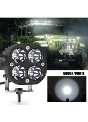 40W LED Work Light Bar Spot Pods Offroad Fog Lamp Pickup ATV Truck USA Car Flashing Light Multicolor Luminous Lamp