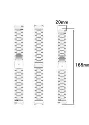 Curved End Stainless Steel No Gap Metal Strap For Samsung Galaxy Watch 4 Classic 46mm 42mm 44mm 40mm Replacement Band Bracelet