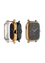 For Amazfit- GTS 2 Full Coverage Protective Case Cover Transparent TPU For Huami Amazfit GTS 2E Smart Watch Protector A1968 A06 21