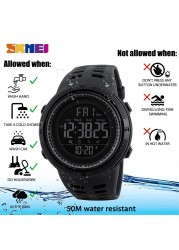 SKMEI Fashion Outdoor Sports Watch Men Multifunction Watches Alarm Clock Chrono 5Bar Waterproof Digital Watch reloj hombre 1251