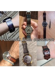 Maikes Genuine Leather Watchband For Galaxy Watchband 18mm 20mm 22mm 24mm Watch Strap Tissote Timex Omega Wrist Bracelets