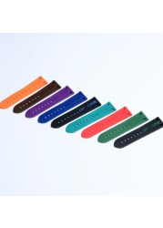 24mm Black Blue Red Orange Gray Purple Watch Band Silicone Rubber Watchband Fit For Panerai Strap Tools Pin Buckle Tools