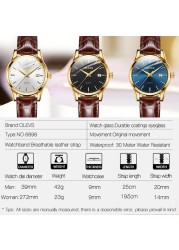 OLEVS-Women's Quartz Watches Casual Fashion Brown Leather Luminous Water Resistant Ladies Wrist Watch