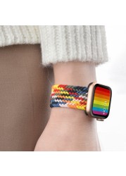 Braided Solo Loop Ring for Apple Watch Iwatch Serie 7 6 5 4 3 2 1 SE 40 41mm 42mm 44mm 45mm Applewatch Strap Bracelet Watchbands