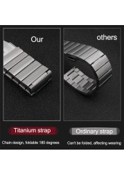 Titanium Strap For Apple Watch Band 44mm 42mm 40mm 38mm 45mm Pure Titanium Bracelet For Iwatch 7 6 Se 5 4 3 Series Accessories