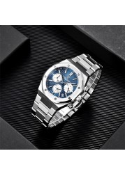 2021 New PAGANI Design Men Sports Quartz Watches Top Brand Sapphire Stainless Steel 200M Waterproof Chronograph Reloj Hombre