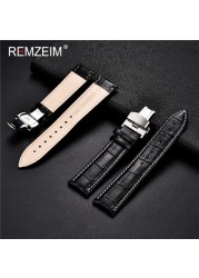 Remz Patterned - Genuine calfskin leather watch strap size 16, 17, 18, 19, 20, 21, 22, 23 and 24mm, with box and watch accessories