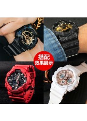 Silicone Rubber Watchband Case For Casio G-SHOCK GA-110/100 GA-120 GD-110 Men's Sport Waterproof Band Strap Bracelet Accessories