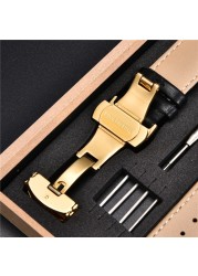 Leather Straps With Box For Samsung Galaxy Watch 4 40mm 44mm/4 Classic 42mm 46mm Active 2 Band Replacement Watchband Bracelets