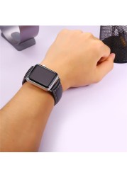 Genuine leather strap for apple watch band 44mm 40mm 38mm 42mm retro strap korea bracelet iwatch series 6 se 5 4 3 7 45mm 41mm