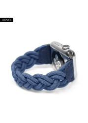 URVOI Braided Band for Apple Watch Series 7 6 SE 5 4321 Woven Nylon Strap for iWatch 40 44mm Stretchable Classic Design