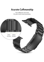 Titanium Strap for Apple Watch 7 41mm 45mm 6 5 4 SE 44mm 40mm Stainless Steel Replacement Strap for iwatch 3 2 1 42mm 38mm Band