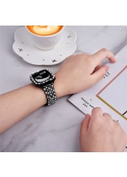 Women's Diamond Case + Strap for Apple Watch Band 7 6 41mm 45mm 40mm 44mm Metal Bracelet for iWatch Series 7 SE 3 Jewelry Cover