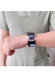 UAG Strap for Apple Watch Band 44mm 40mm Korea 42mm 38mm Nylon Wristband Charms Loop Bracelet iWatch Series 7 6 5 4 Se 41/45mm