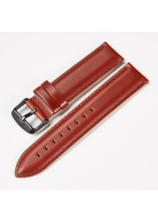 Oil Suede Leather 22mm 20mm 18mm Watchband Quick Release Watch Band Strap Brown for Men Women Compatible with Fossil