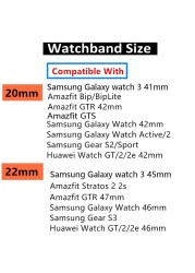 20mm/22mm Stainless Steel Band For Samsung Galaxy Watch 3/46mm/42mm/Active 2/Gear S3 Frontier Bracelet Huawei GT-2-2e-pro Strap